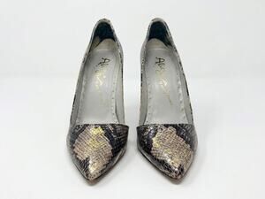 Alice + Olivia Snakeskin Pointed Toe High Heel Pumps Size 39 (US 8)